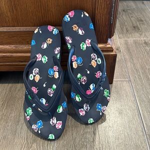 Coach Floral Clementine Flip Flops size 9